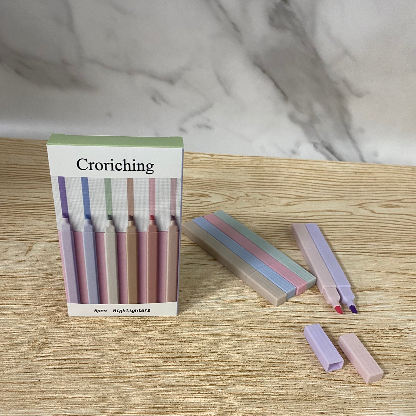 Croriching 6pcs Highlighter Pen